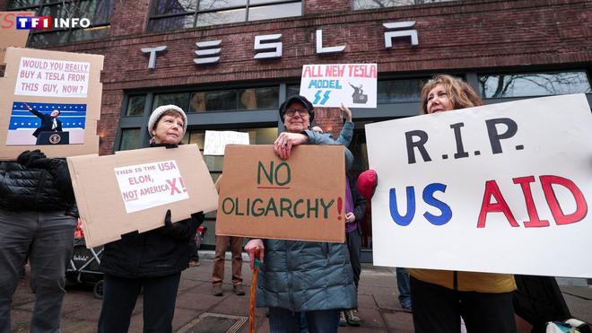 États-Unis : des concessionnaires Tesla visés en signe de protestation contre Musk et ses coupes budgétaires