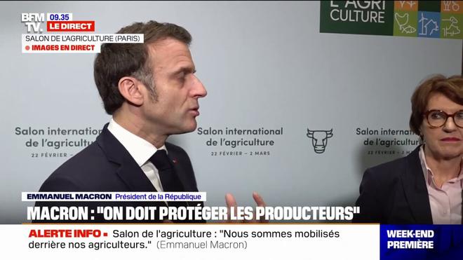 Accords de libre-échange entre l'Union européenne et le Canada: "Je suis favorable à la ratification du CETA", déclare Emmanuel Macron au Salon de l'agriculture