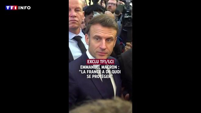 Emmanuel Macron à TF1/LCI : "la France a de quoi se protéger"