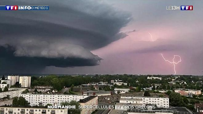 Normandie : supercellules et gros grêlons