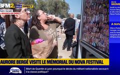 Israël: la ministre Aurore Bergé visite le mémorial des victimes du festival Nova