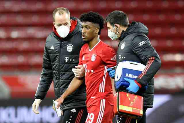 Foot - Allemagne - Bayern - Kingsley Coman souffre d'une élongation à la cuisse gauche, a indiqué le Bayern Munich après sa sortie à Leverkusen