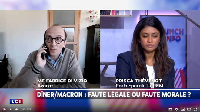 Me Fabrice Di Vizio face à la porte-parole de LREM Prisca Thévenot qui l’accuse de faire de la pub pour son cabinet d’avocat… (VIDÉO)