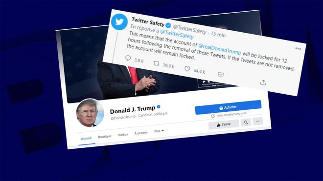 Washington: Twitter et Facebook suspendent le compte de Donald Trump