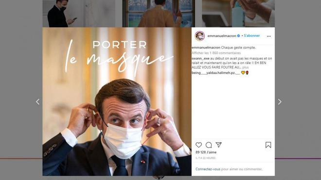 Covid-19 : Emmanuel Macron se met en scène sur Instagram pour rappeler les gestes barrières