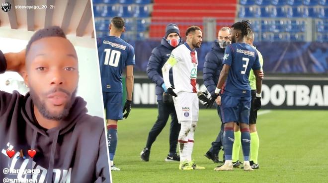 Le défenseur du SM Caen Steeve Yago pris pour cible après la blessure de Neymar