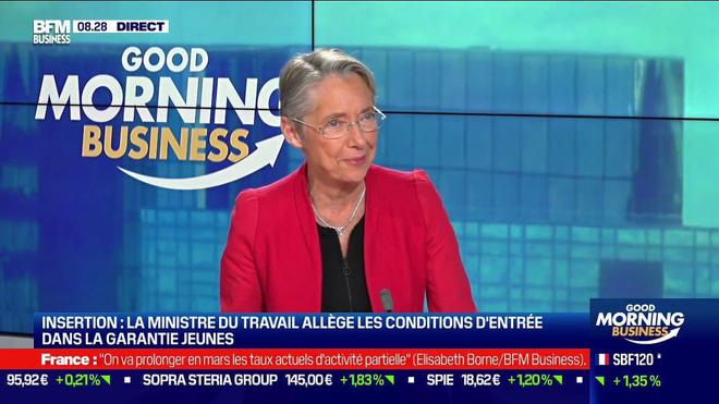 Élisabeth Borne (Ministre du Travail, de l'Emploi et de l'Insertion): "Dans le domaine de la banque ou de l'assurance, je constate qu'il y a des écarts importants" concernant les règles du télétravail