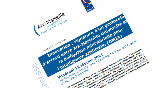 Aix-Marseille Université et la délégation ministérielle pour l’intelligence artificielle signent un protocole d’accord