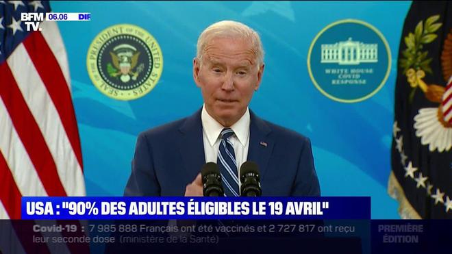 États-Unis: Joe Biden promet que "90% des adultes pourront être vaccinés d'ici le 19 avril" contre le Covid-19