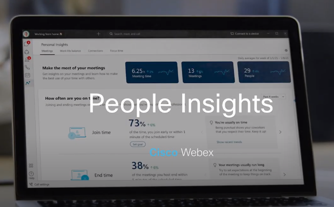 Avec Webex People Insights, Cisco entend aider entreprises et utilisateurs à mieux fixer leurs objectifs de réunions