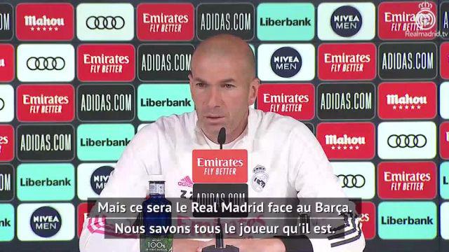 Foot - Espagne - Zinédine Zidane (Real Madrid) espère que Lionel Messi va rester au FC Barcelone