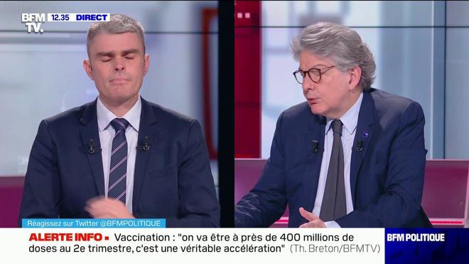 Covid-19: pour Thierry Breton, les vaccins sont "un succès scientifique de l'Europe"