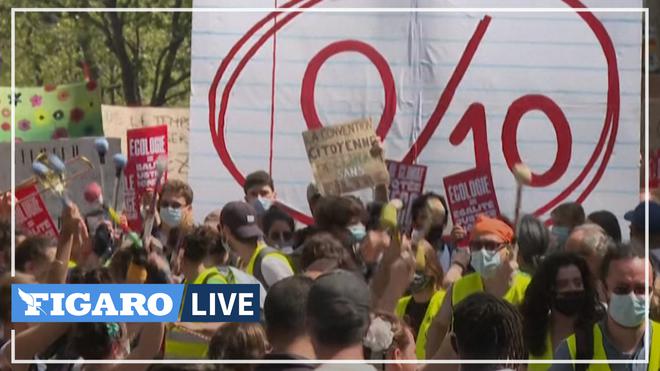 À Paris, des milliers de personnes défilent à l’occasion d’une marche pour le climat