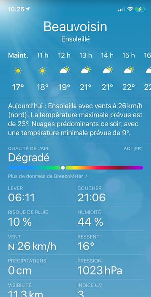 iOS 14.7 en bêta : Météo et Plans affichent la qualité de l’air