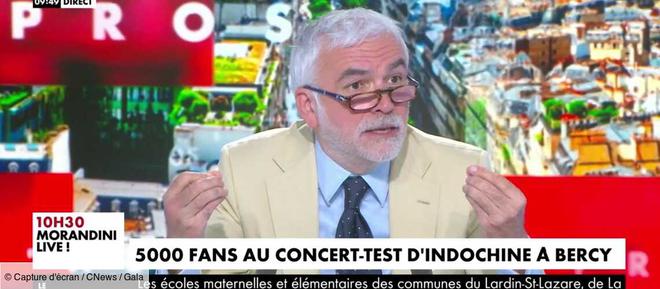VIDEO – Pascal Praud moqueur sur le concert test d'Indochine : « C'est très intéressant de faire des tests »