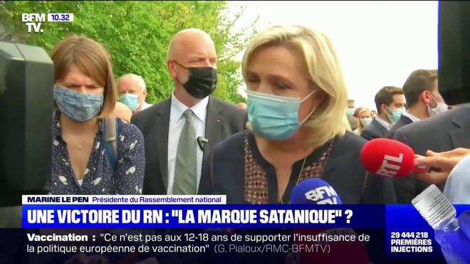 "Est-ce que le gouvernement a perdu la tête ?": Marine Le Pen réagit aux propos de Gérald Darmanin sur la "marque satanique" du Rassemblement national