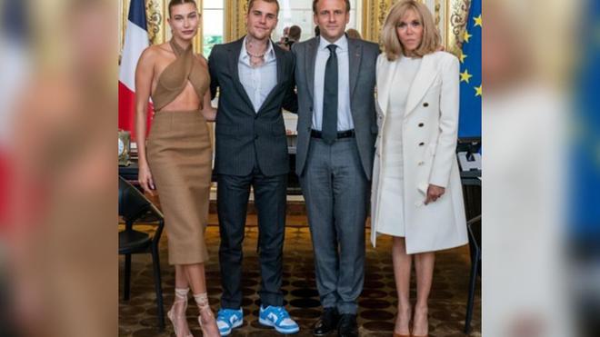 Justin Bieber et Hailey Baldwin reçus par les Macron à l’Elysée pour la Fête de la musique