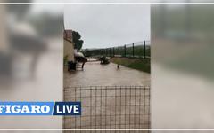 Intempéries: un quartier neuf inondé par les violents orages à Mézières-sur-Seine