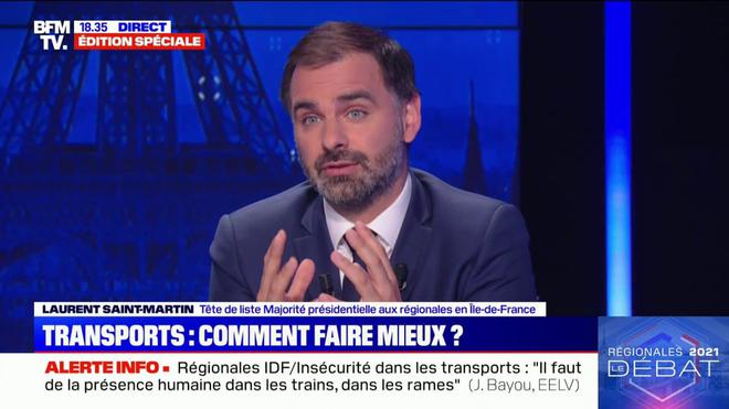 Régionales en Ile-de-France: Laurent Saint-Martin estime que la gratuité des transports en commun est "irresponsable"